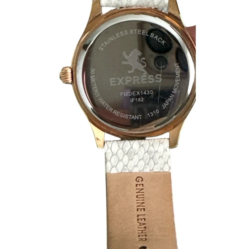Express FMDEX1430 Crystal Bezel Snakeskin Pattern‎ Rose Gold Women's Chronograph